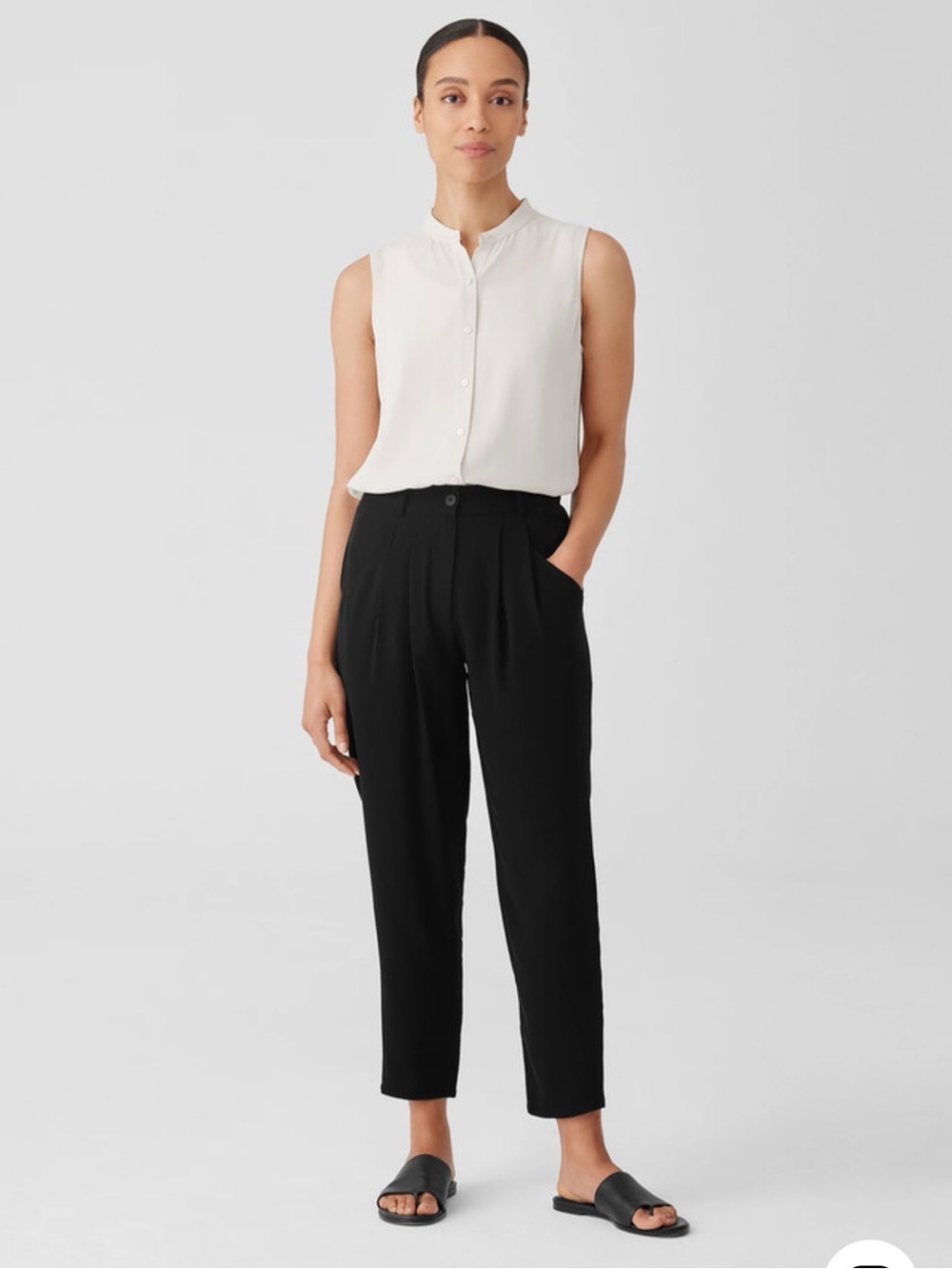 Eileen Fisher Women’s Black Silk Dress Pants
